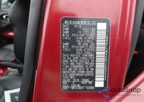 2013 Nissan Juke Sl from USA, damaged, VIN JN8AF5MV0DT209933